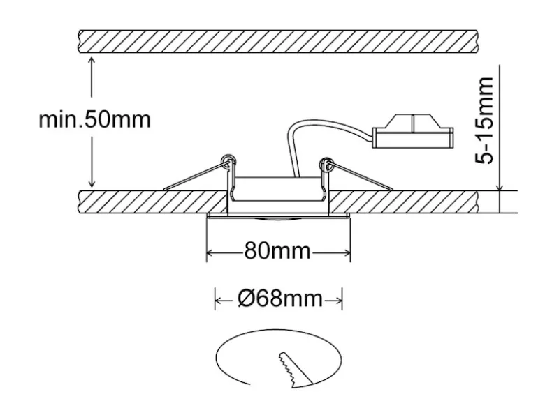 Eckiger LED Einbaustrahler RILA schwenkbar Weiß matt 5 Watt - Deckenbeleuchtung