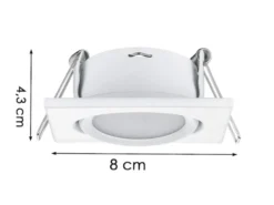 Eckiger LED Einbaustrahler RILA schwenkbar Weiß matt 5 Watt - Deckenbeleuchtung