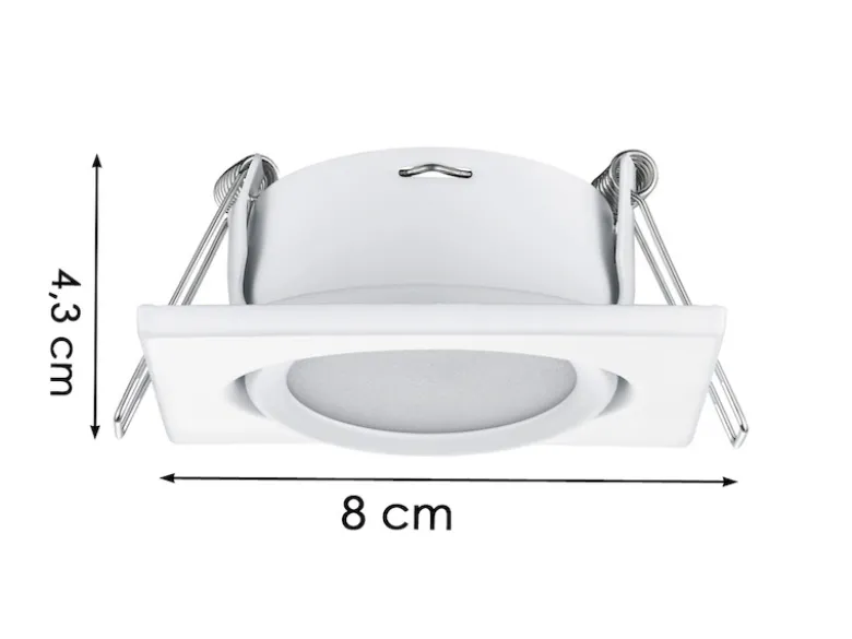Eckiger LED Einbaustrahler RILA schwenkbar Weiß matt 5 Watt - Deckenbeleuchtung