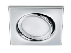 Eckiger LED Einbaustrahler RILA schwenkbar Chrom glänzend 5 Watt