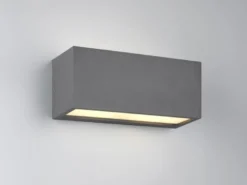 Eckige Up & Downlight Außenwandleuchte MAYENNE Anthrazit, Breite 25cm