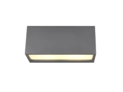 Eckige Up & Downlight Außenwandleuchte MAYENNE Anthrazit, Breite 25cm