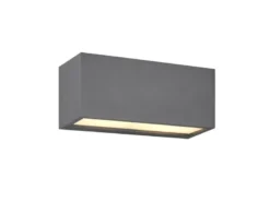 Eckige Up & Downlight Außenwandleuchte MAYENNE Anthrazit, Breite 25cm