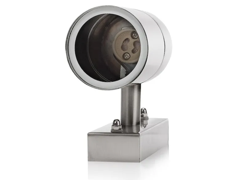 Edelstahl Außenwandleuchte Downlight, GU10 Fassung, IP44, Fassadenbeleuchtung