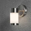 Edelstahl Außenwandleuchte MODENA mit Opalglas, Höhe 16cm