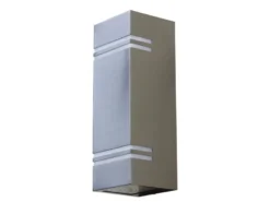 Edelstahl LED Außenwandleuchte STRIPES, Fassadenbeleuchtung, Up & Downlight