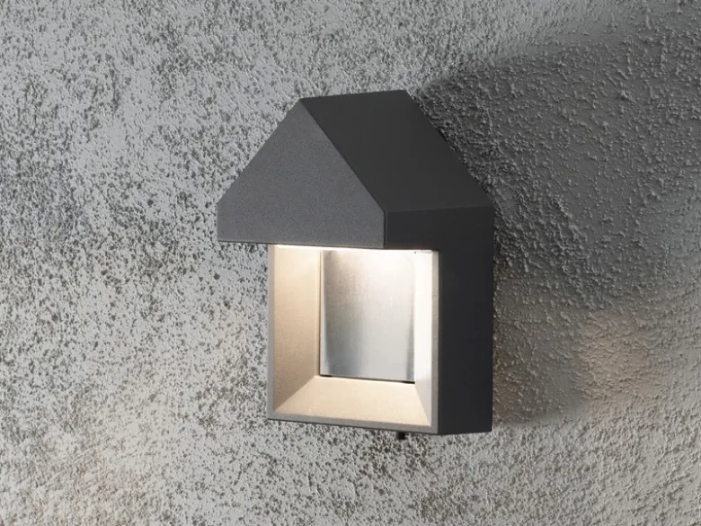 Edle Wandleuchte COSENZA, anthrazit, 5 Watt HP-LED, 400 Lumen, IP54