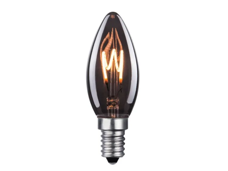 E14 Filament LED Deko Leuchtmittel Kerze Vintage Rauchfarben - 2 Watt, 25 Lumen