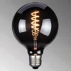 E27 Filament LED Globe Ø12,5cm Deko Glühlampe Rauchfarben 4 Watt, 60 Lumen