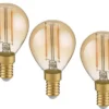 E14 Filament LED 3Stk. - 2 Watt, 225 Lumen, warmweiß, Ø 4cm - nicht dimmbar