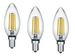 E14 Filament LED 3 Stk. - 2 Watt, 250 Lumen warmweiß, Ø3cm - nicht dimmbar