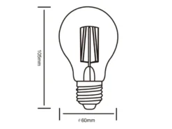 E27 Filament LED - 4 Watt, 470 Lumen, 2700 K warmweiß, Ø6cm - nicht dimmbar