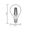 E14 Filament LED, 4,5 Watt, 470 Lumen, warmweiß, Ø4,5cm, 3 Stufen Dimmer