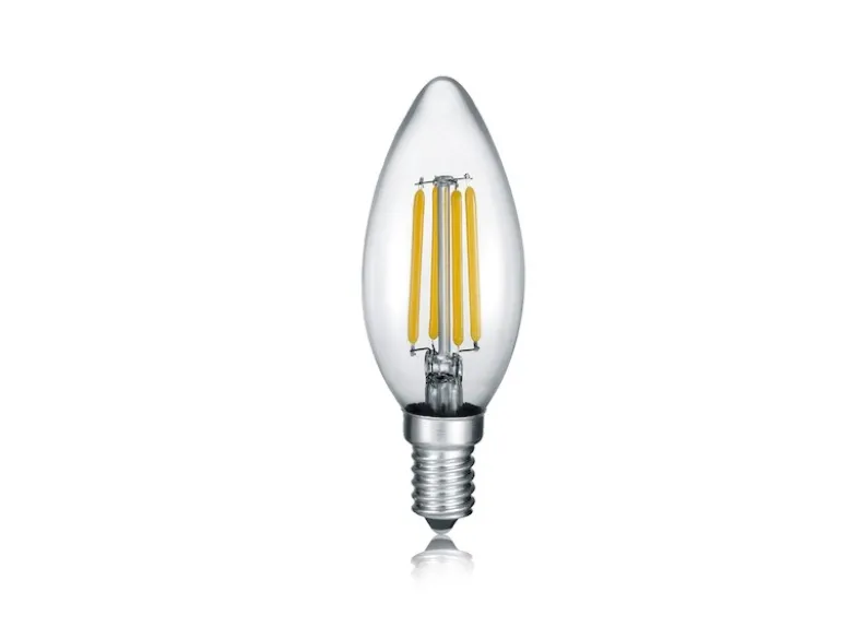 E14 Filament LED, 4 Watt, 470 Lumen, warmweiß, Ø3,5cm, 3 Stufen Dimmer