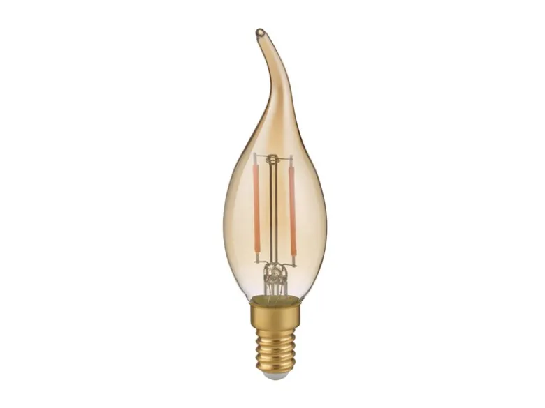 E14 Filament LED, 4 Watt, 400 Lumen, warmweiß, Ø3,5cm, Dimmer, Tropfen amber