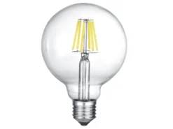 E27 Filament LED - 8 Watt, 806 Lumen, warmweiß, Ø9,5cm - 3 Stufen Dimmer