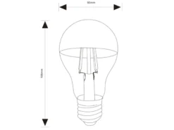 E27 Filament LED - 4 Watt, 420 Lumen, warmweiß, Ø6cm - nicht dimmbar