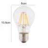 E27 Filament LED - 7 Watt, 806 Lumen, warmweiß, Ø6cm - nicht dimmbar
