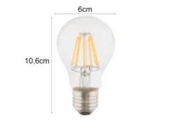E27 Filament LED - 7 Watt, 806 Lumen, warmweiß, Ø6cm - nicht dimmbar