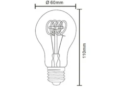 E27 Filament LED - 4,5 Watt, 200 Lumen, warmweiß, Ø6cm - extern dimmbar