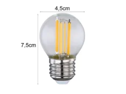 E27 Filament LED - 6,5 Watt, 806 Lumen, warmweiß, Ø4,5cm - nicht dimmbar