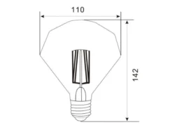 E27 Filament LED - 4 Watt, 140 Lumen, warmweiß, Ø11ccm - nicht dimmbar