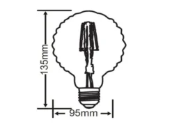E27 Filament LED - 4 Watt, 320 Lumen, warmweiß, Ø9,5cm - nicht dimmbar