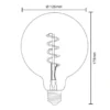 E27 Filament LED - 4 Watt, 200 Lumen, warmweiß, Ø12,5cm - extern dimmbar