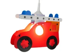 Ein Traum für Jungs: Kinderzimmer-Hängelampe inkl. LM, FEUERWEHRAUTO