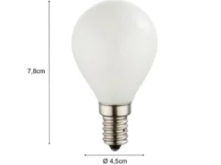 E14 LED Glühbirne dimmbar mit 4 Watt & 400 Lumen in Warmweiß