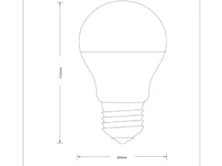 E27 LED 2 Stk. - 10 Watt, 806 Lumen, 3000K warmweiß, Ø6cm - nicht dimmbar