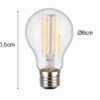 E27 LED - 7 Watt, 806 Lumen, 4000 Kelvin neutralweiß, Ø6cm 3 Stufen Dimmer
