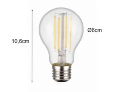 E27 LED - 7 Watt, 806 Lumen, 4000 Kelvin neutralweiß, Ø6cm 3 Stufen Dimmer