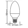 E14 LED - 6 Watt, 470 Lumen, 3000 Kelvin warmweiß, Ø3,7cm - 3 Stufen Dimmer