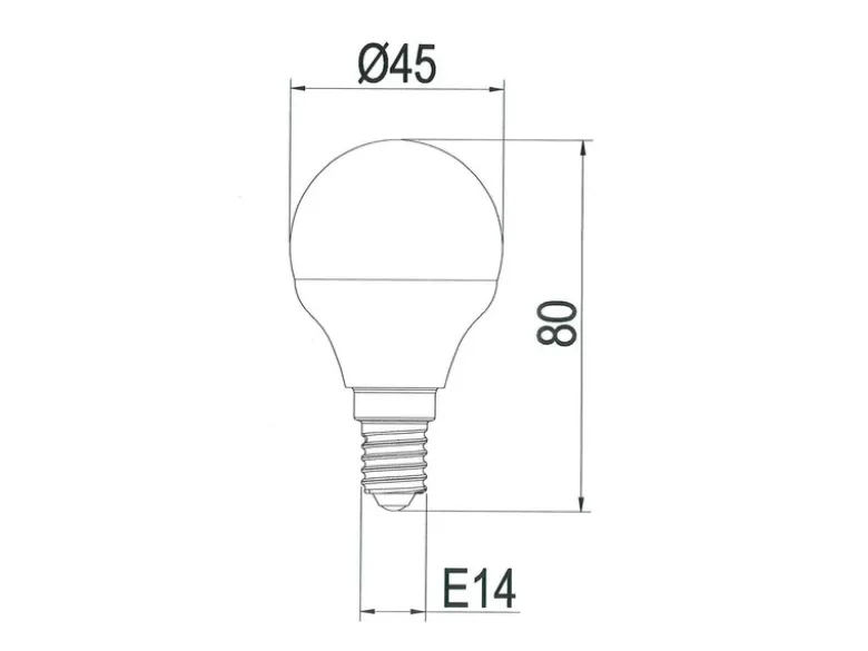E14 LED - 3,5 Watt, 320 Lumen, 3000 Kelvin warmweiß, Ø4,5cm - nicht dimmbar