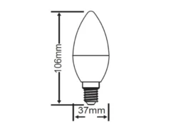 E14 LED, 4 Watt, 320 Lumen, 3000 Kelvin warmweiß, Ø3,7cm- nicht dimmbar