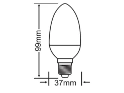 E14 LED - 5 Watt, 400 Lumen, 3000 Kelvin warmweiß, Ø3,7cm - nicht dimmbar