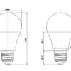 E27 LED - 7 Watt, 560 Lumen, 3000 Kelvin warmweiß, Ø6cm - extern dimmbar