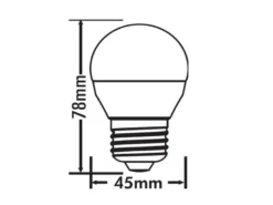E27 LED - 5 Watt, 400 Lumen, 3000 Kelvin warmweiß, Ø4,5cm - nicht dimmbar