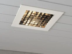 Elegante Deckeneinbauleuchte Aluminium weiß lackiert E27, 27 x 27 cm