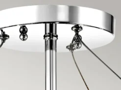 Elegante Deckenleuchte PIPER 3-flammig mit filigranem Kristall Glas Chrom Ø 38cm