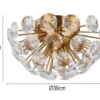 Elegante LED Deckenleuchte in Gold mit K9 Kristallen, Ø 39cm