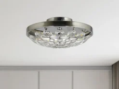 Elegante LED-Deckenleuchte mit funkelnden Acrylanhängern, LED 13W/590 Lumen