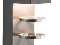 Elegante Wandleuchte ACERRA, anthrazit, 5 Watt LED, 400 Lumen, IP54