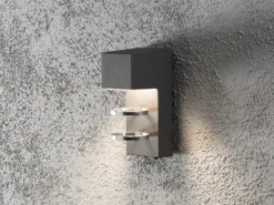 Elegante Wandleuchte ACERRA, anthrazit, 5 Watt LED, 400 Lumen, IP54