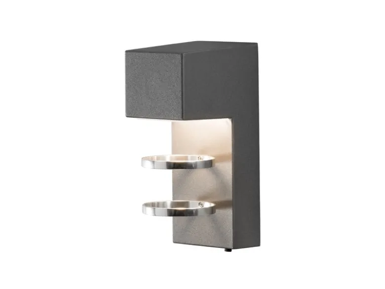 Elegante Wandleuchte ACERRA, anthrazit, 5 Watt LED, 400 Lumen, IP54