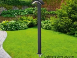 Erdspieß aus Metall in Nickel matt für Garten Außenleuchten / Pollerleuchten