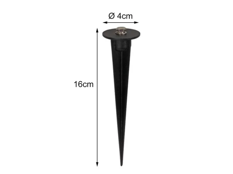 Erdspieß klein für PEREL Flutlichtstrahler 10 bis 20 Watt - Ø4cm, Höhe 16cm