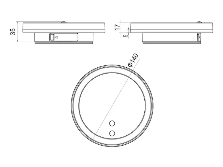 2er SET Akku Außenwandleuchten mit Bewegungsmelder USB aufladbar Ø 14cm