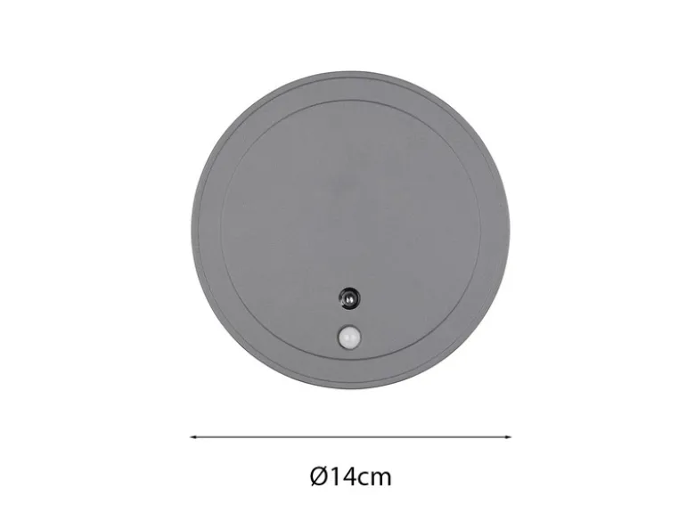 2er SET Akku Außenwandleuchten mit Bewegungsmelder USB aufladbar Ø 14cm